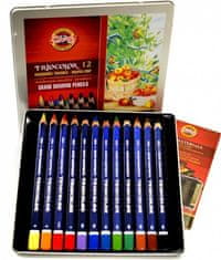 Koh-i-Noor Trojhranné pastelky 3162 Triocolor silné 12 ks