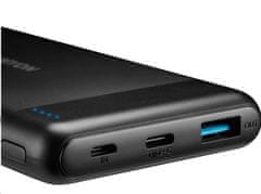 Canyon powerbanka PB-107B PD/QC3.0,10000mAh Li-pol, Input 5/9/12V (MicroUSB/USB-C),Output 5/9/12V (USB-A+USB-C),černá