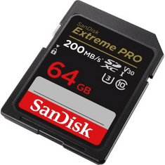 SanDisk Extreme PRO 64GB SDXC Memory Card 200MB/s and 90MB/s, UHS-I, Class 10, U3, V30