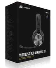 Corsair herní sluchátka VIRTUOSO RGB WIRELESS XT High-Fidelity with Spatial Audio, Slate