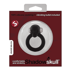 Vibrační erekční kroužek Shadow Skull Black