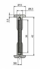 Kování spojovací 42mm Zn (50ks)