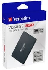 SSD Interní disk 2.5" SATA III Vi550 S3, Solid State Drive 256GB 49351