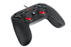 Genesis Drátový gamepad P65, pro PS3/PC, vibrace