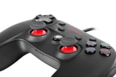 Genesis Drátový gamepad P65, pro PS3/PC, vibrace