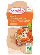 Babybio Menu zelenina s kuřecím masem a quinoa 2x 200 g