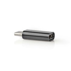 Nedis CCGB60910BK - USB-C Adaptér| USB 2.0 | USB-C Zástrčka | USB Micro-B Zásuvka | 480 Mbps | Kulatý | Poniklované