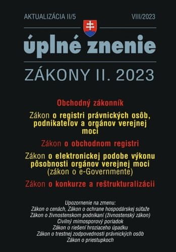 Aktualizácia II/5 2023 – Obchodný zákonník a obchodný register - Premena obchodných spoločností a družstiev