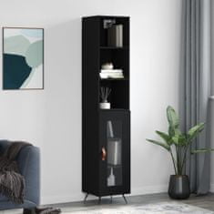 Vidaxl Skříň highboard černá 34,5 x 34 x 180 cm kompozitní dřevo