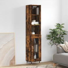 Greatstore Skříň highboard kouřový dub 34,5 x 34 x 180 cm kompozitní dřevo