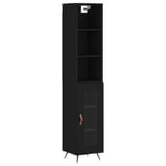 Vidaxl Skříň highboard černá 34,5 x 34 x 180 cm kompozitní dřevo