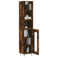 Greatstore Skříň highboard kouřový dub 34,5 x 34 x 180 cm kompozitní dřevo