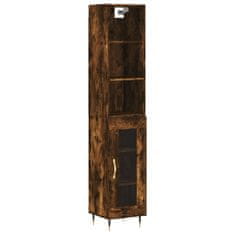 Greatstore Skříň highboard kouřový dub 34,5 x 34 x 180 cm kompozitní dřevo