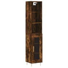 Vidaxl Skříň highboard kouřový dub 34,5 x 34 x 180 cm kompozitní dřevo