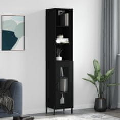 Vidaxl Skříň highboard černá 34,5 x 34 x 180 cm kompozitní dřevo