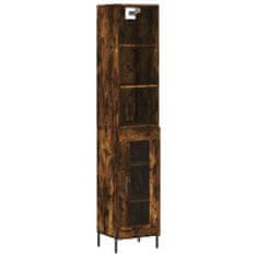 Vidaxl Skříň highboard kouřový dub 34,5 x 34 x 180 cm kompozitní dřevo