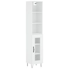 Vidaxl Skříň highboard bílá 34,5 x 34 x 180 cm kompozitní dřevo