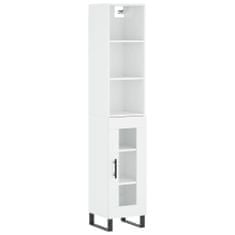 Vidaxl Skříň highboard bílá 34,5 x 34 x 180 cm kompozitní dřevo