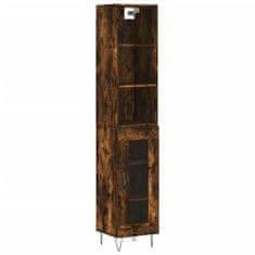 Greatstore Skříň highboard kouřový dub 34,5 x 34 x 180 cm kompozitní dřevo