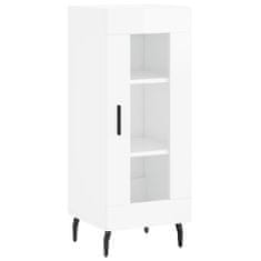 Greatstore Skříň highboard bílá s vysokým leskem 34,5x34x180 cm kompozit