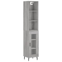 Vidaxl Skříň highboard šedá sonoma 34,5 x 34 x 180 cm kompozitní dřevo