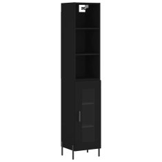 Vidaxl Skříň highboard černá 34,5 x 34 x 180 cm kompozitní dřevo