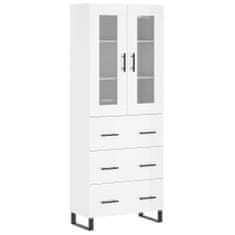 Vidaxl Skříň highboard lesklá bílá 69,5 x 34 x 180 cm kompozitní dřevo