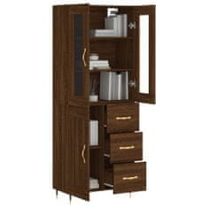 Greatstore Skříň highboard hnědý dub 69,5 x 34 x 180 cm kompozitní dřevo