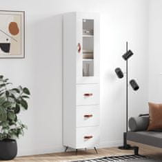 Greatstore Skříň highboard bílá 34,5 x 34 x 180 cm kompozitní dřevo