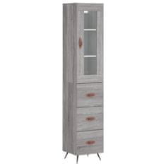 Vidaxl Skříň highboard šedá sonoma 34,5 x 34 x 180 cm kompozitní dřevo