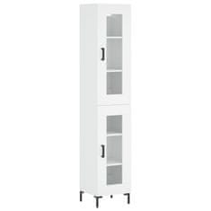 Greatstore Skříň highboard bílá 34,5 x 34 x 180 cm kompozitní dřevo