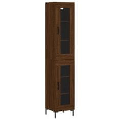 Vidaxl Skříň highboard hnědý dub 34,5 x 34 x 180 cm kompozitní dřevo