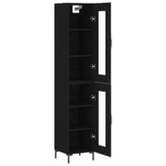 Greatstore Skříň highboard černá 34,5 x 34 x 180 cm kompozitní dřevo