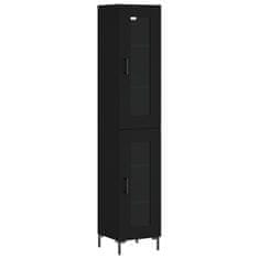 Vidaxl Skříň highboard černá 34,5 x 34 x 180 cm kompozitní dřevo