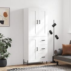 Greatstore Skříň highboard bílá 69,5 x 34 x 180 cm kompozitní dřevo