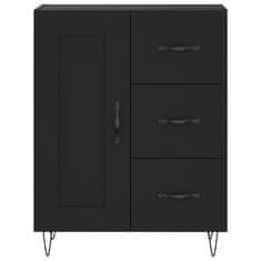 Greatstore Skříň highboard černá 69,5 x 34 x 180 cm kompozitní dřevo