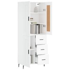 Greatstore Skříň highboard bílá 69,5 x 34 x 180 cm kompozitní dřevo