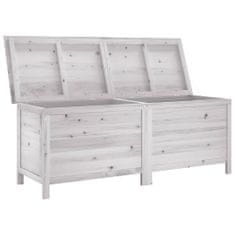 Greatstore Zahradní úložný box bílý 150x50x56,5 cm masivní jedlové dřevo