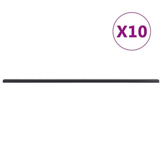 Vidaxl Plotové sloupky 10 ks šedé 200 cm ocel