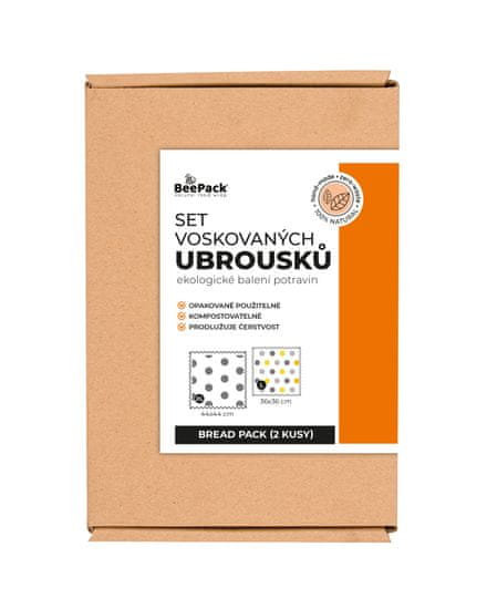 BeePack Bread pack 2 voskované ubrousky L + XL