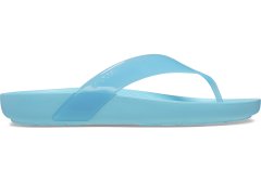 Crocs Splash Glossy Flip-Flops pro ženy, 36-37 EU, W6, Žabky, Pantofle, Sandály, Neptune, Modrá, 208534-4NP