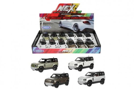 Welly Auto Land Rover 2020 Defender kov/plast 12cm 4 barvy na zpětné natažení