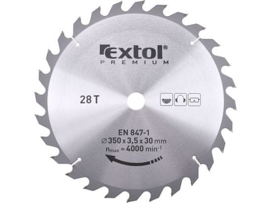 Extol Premium Kotouč pilový s SK plátky, O 350x3,3x30mm, 28T