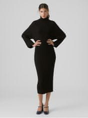 Vero Moda Dámské šaty VMWIELD Slim Fit 10296782 Black (Velikost S)