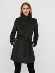 Vero Moda Dámský kabát VMTWODOPE 10237744 Dark Grey Melange (Velikost XL)