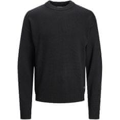 Jack&Jones Pánský svetr JJEJACK Regular Fit 12236774 Black (Velikost XL)