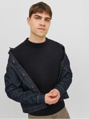 Jack&Jones Pánský svetr JJEJACK Regular Fit 12236774 Black (Velikost XL)