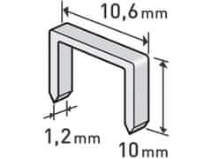 Extol Premium Spony, balení 1000ks, 10mm, 10,6x0,52x1,2mm