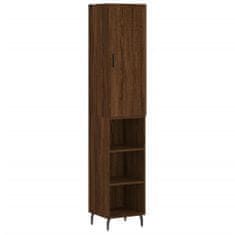 Vidaxl Skříň highboard hnědý dub 34,5 x 34 x 180 cm kompozitní dřevo