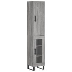 Vidaxl Skříň highboard šedá sonoma 34,5 x 34 x 180 cm kompozitní dřevo